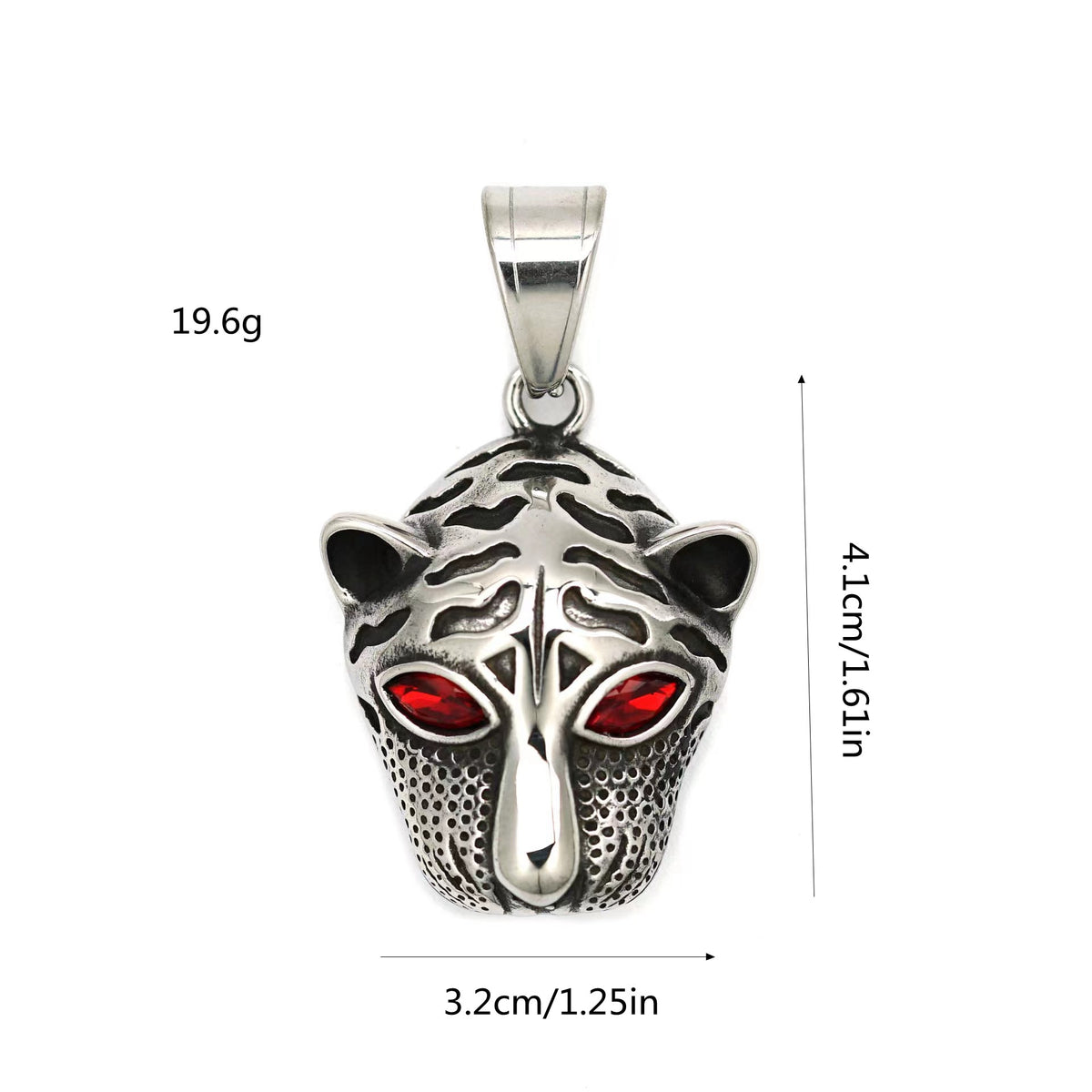 Punk Gem Stainless Steel Men's Pendant Necklace