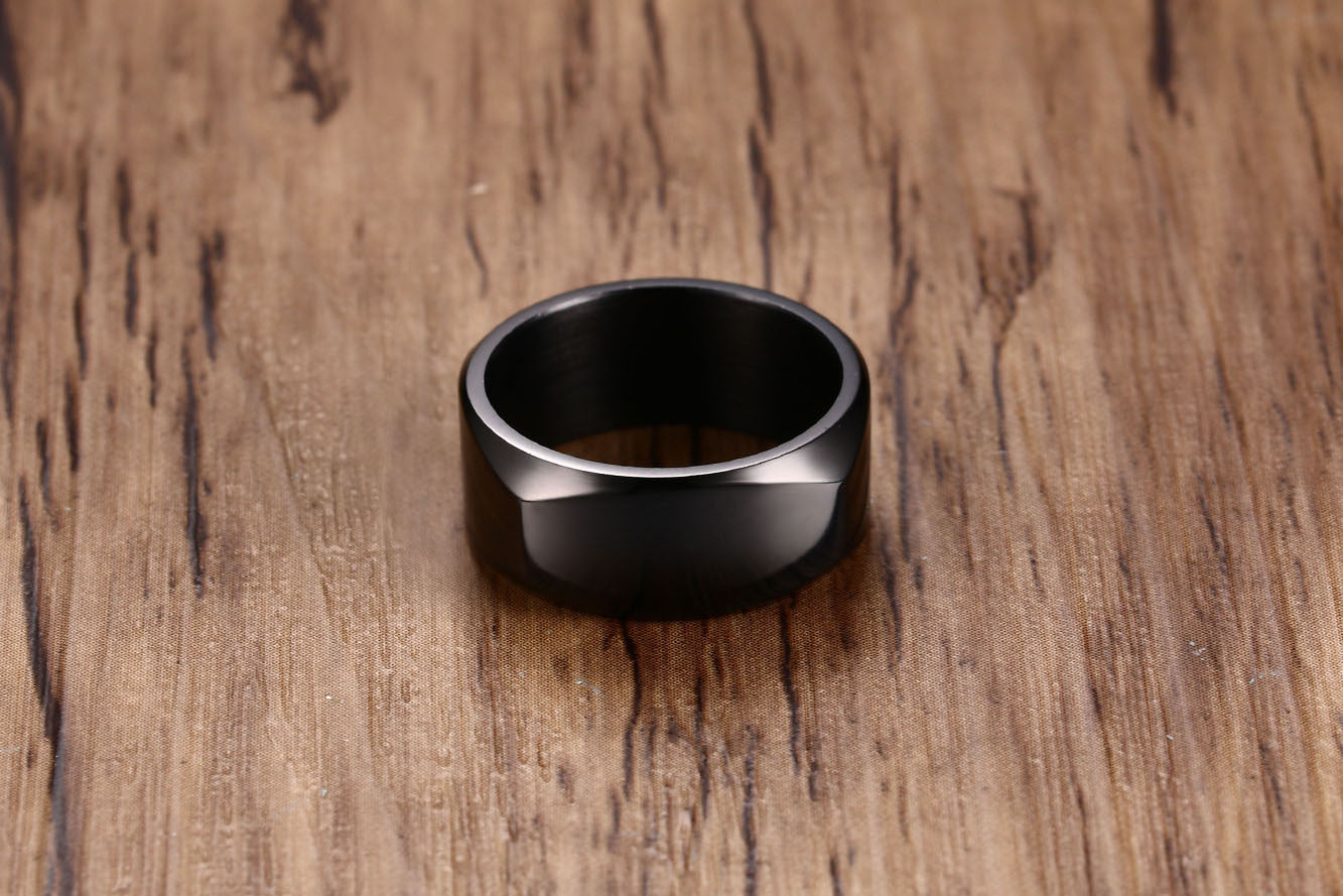 New Product on the Market 8MM Titanium Steel Men's Ring