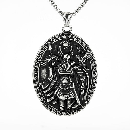 European And American Retro Stainless Steel Men's Pendant Odin Necklace