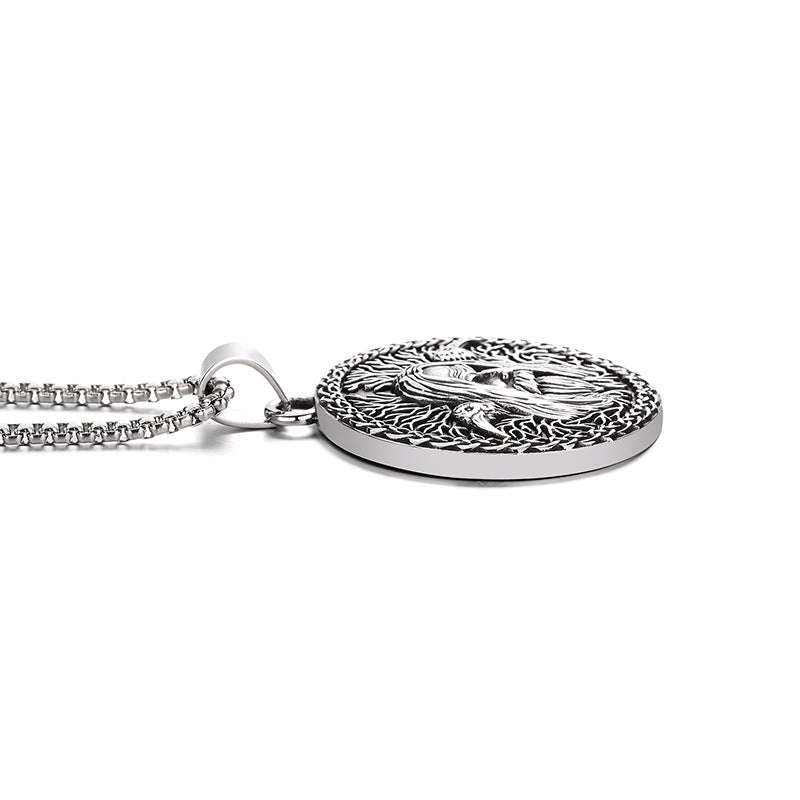 Titanium Steel Necklace - Nordic Viking Wizard Statement