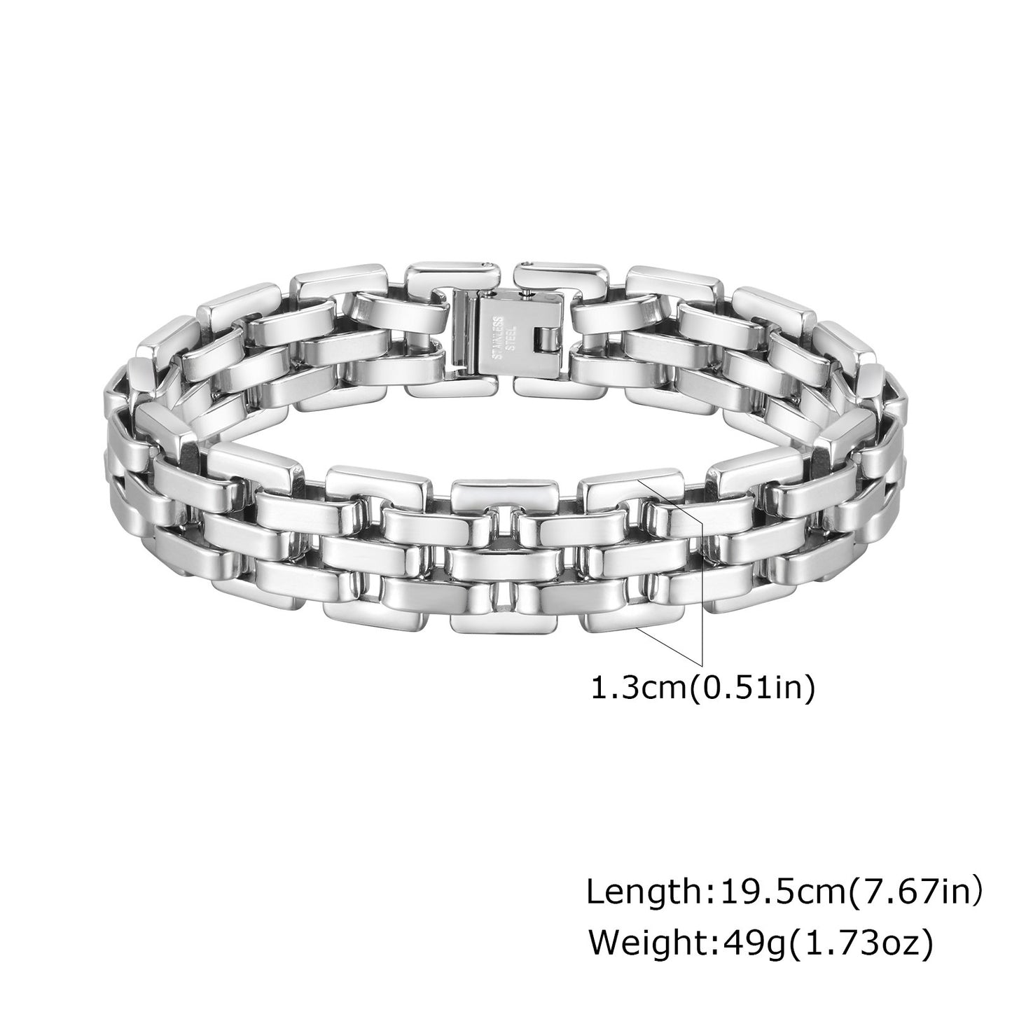 Planderful Mens Stainless Steel Bracelet Exquisite Everyday