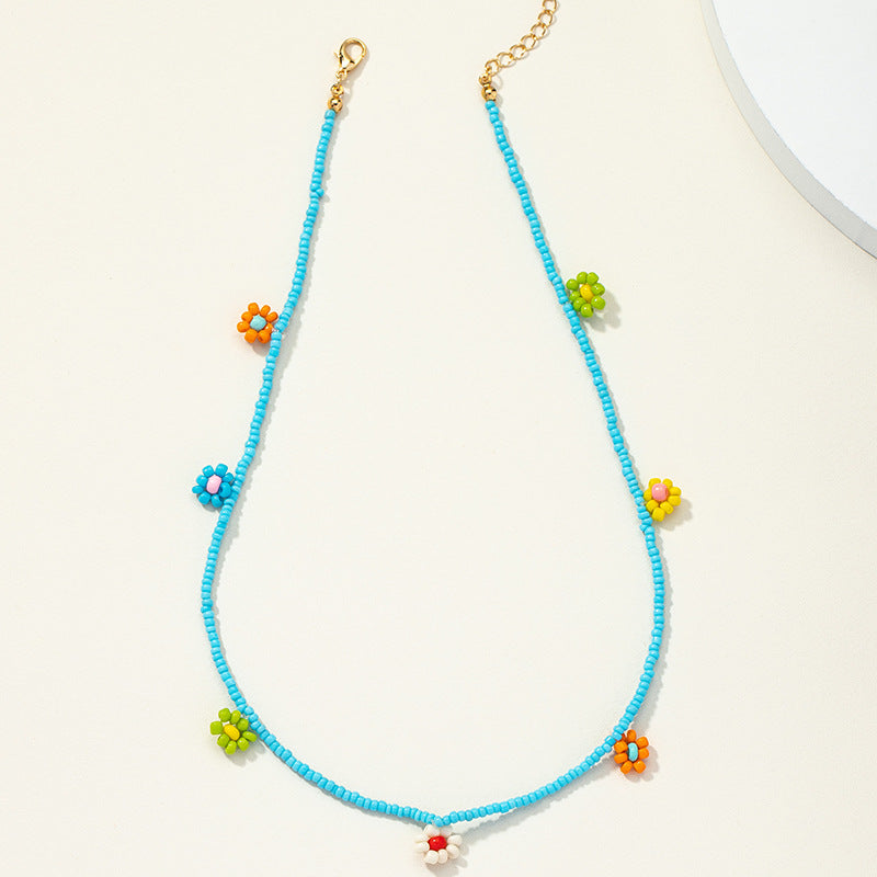 Bohemian Floral Cross-Border Necklace with Unique Handcrafted Design