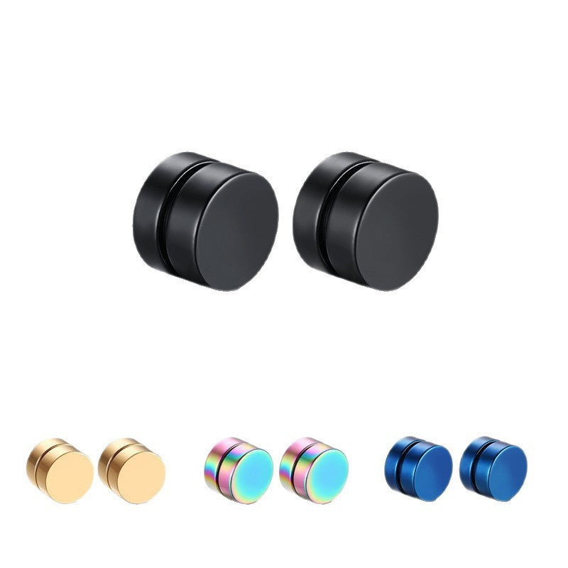 8 mm Magnetic Stainless Steel Stud Earrings