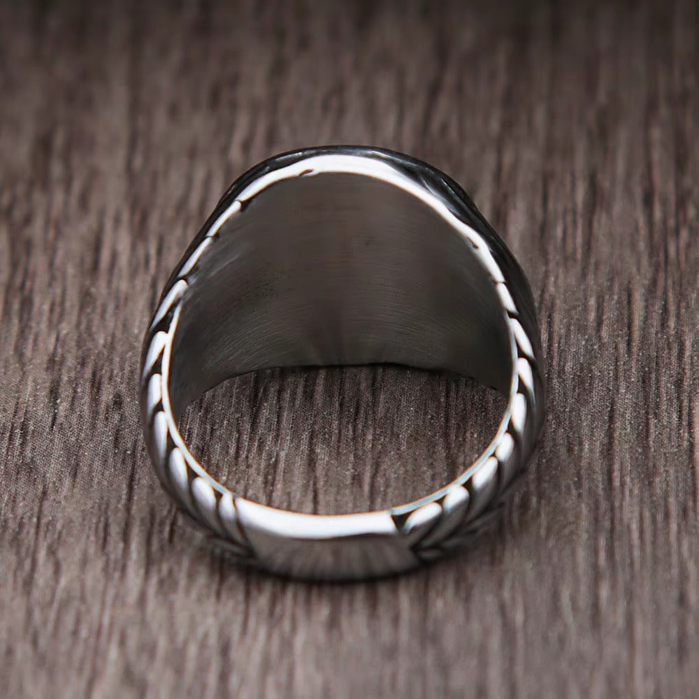 Vintage Roman Stainless Steel Ring