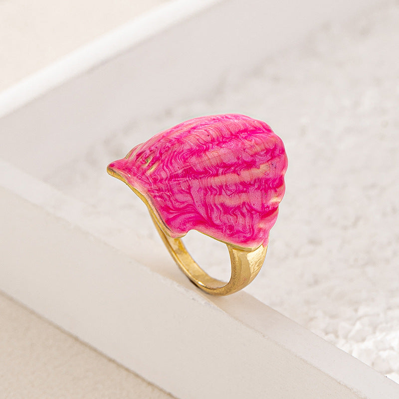 Ocean Style Shell Women's Ring by Planderful for Beach Vibes