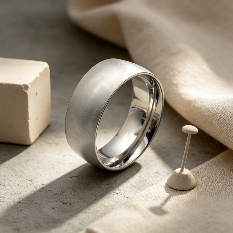 Inner Ring Polished Outer Arc Brushed Ring Multi-Specification Plain Ring Loach Back Ring