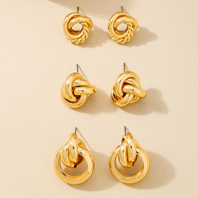 Planderful Vienna Verve Earrings Set – Fashionable Double-Layer Design