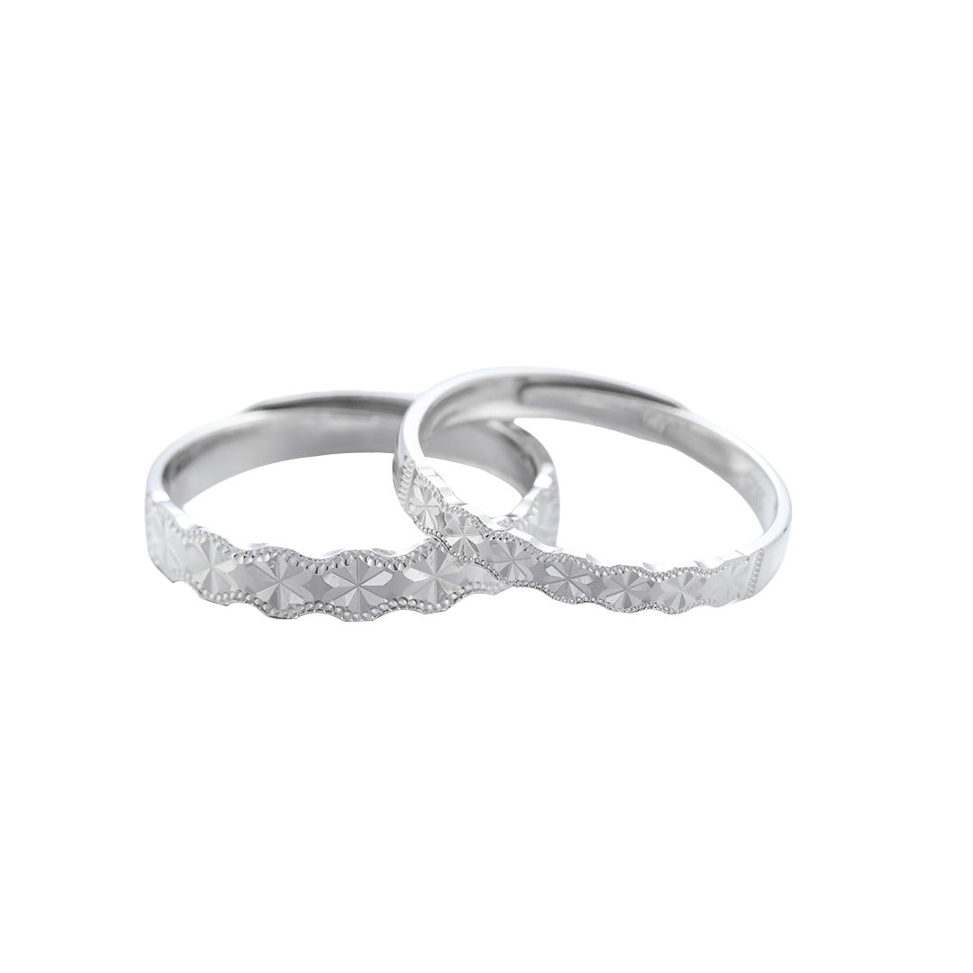 Planderful Gypsy Star Couple Ring – Sparkling Adjustable Light Luxury Silver Pair Ring