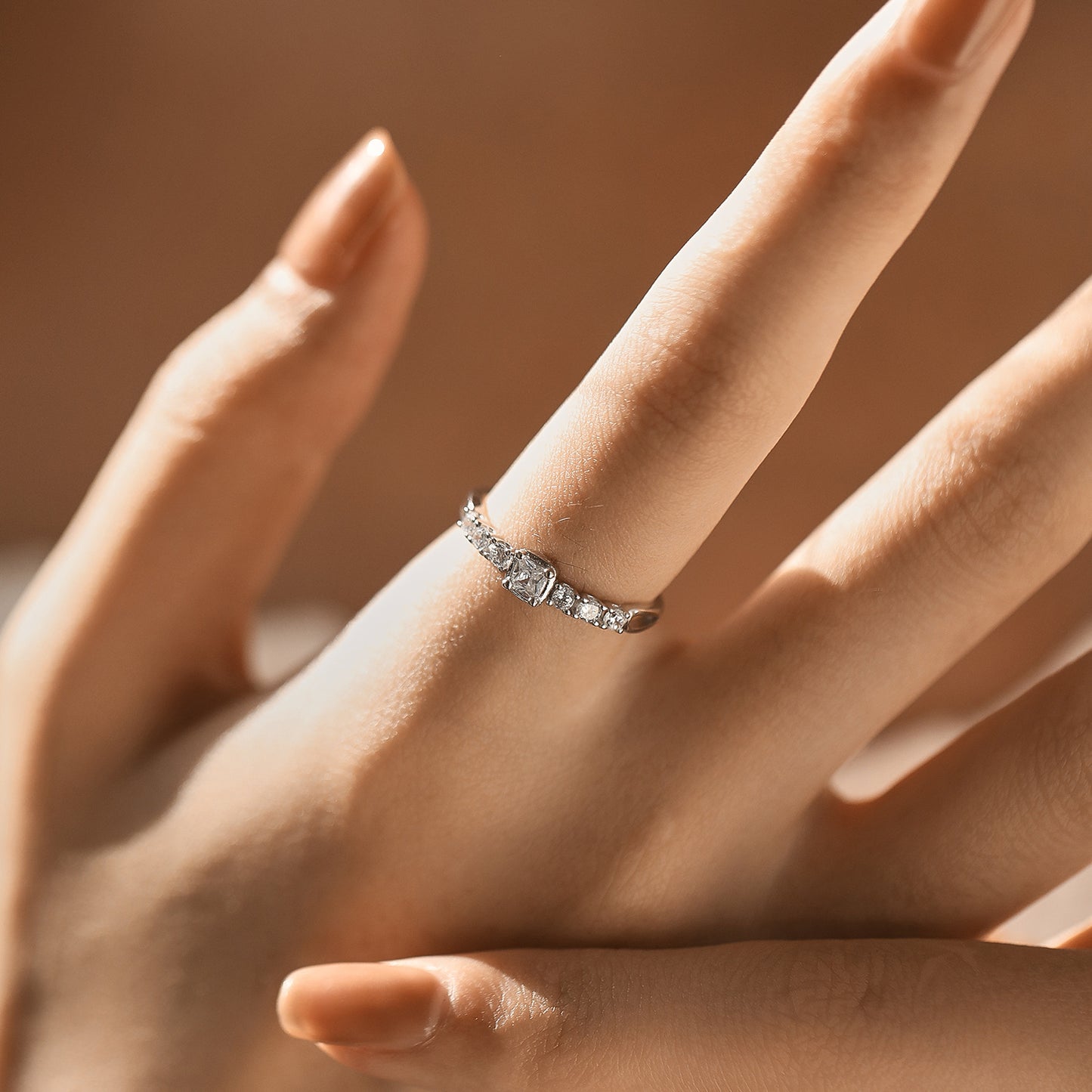 Sterling Silver Zircon Index Finger Ring, Everyday Genie Collection