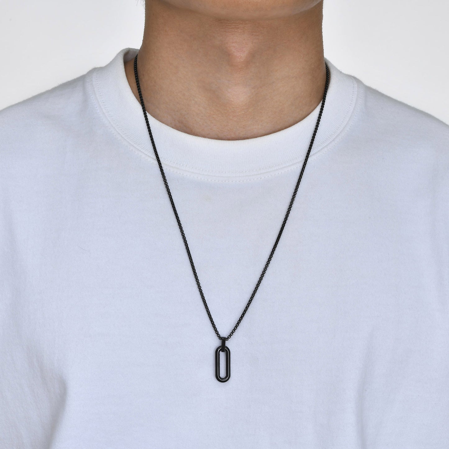 Stainless Steel Geometric Men's Pendant Hip Hop Necklace