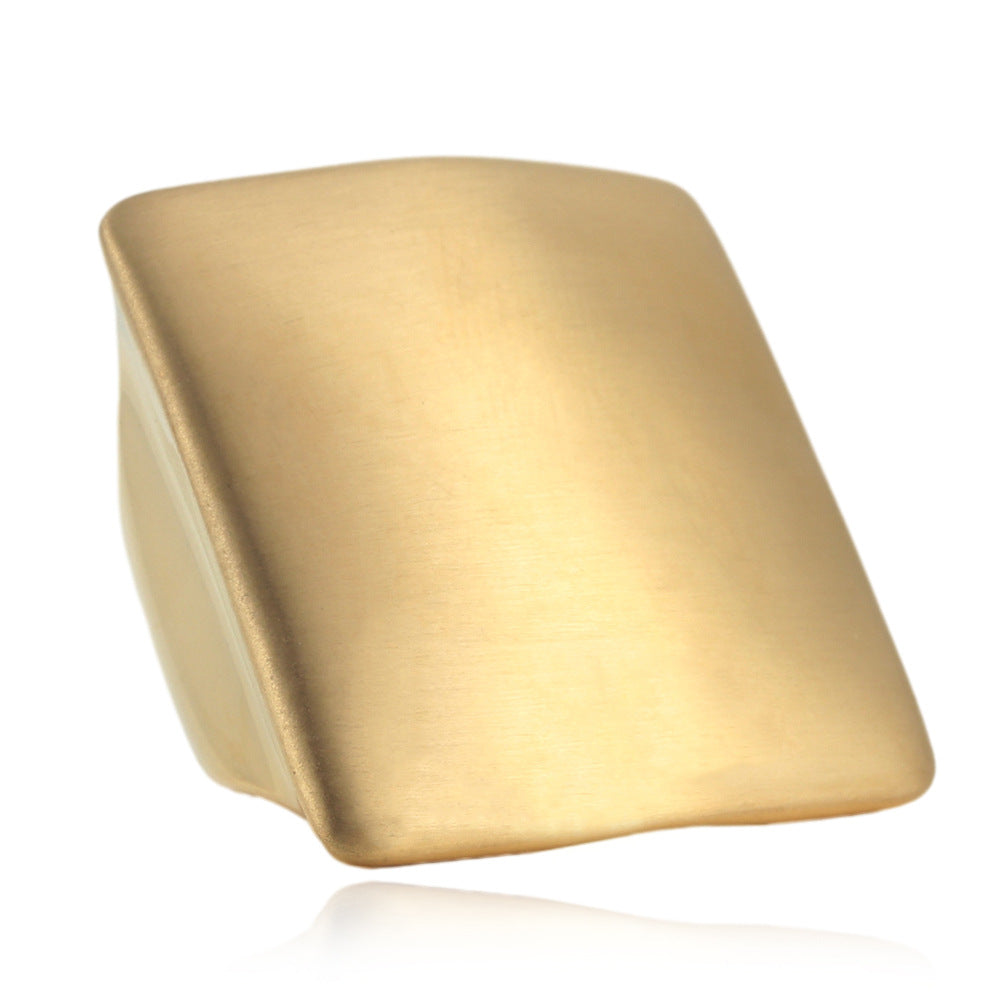 Unisex Titanium Steel Square Trendy Versatile Ring for Men and Women