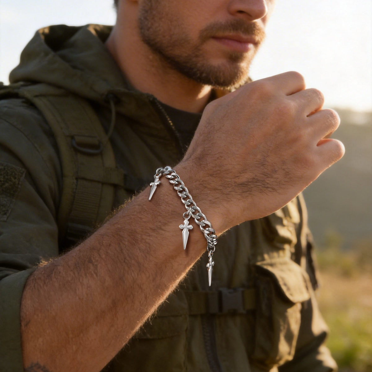 Cross Stainless Steel Bracelet