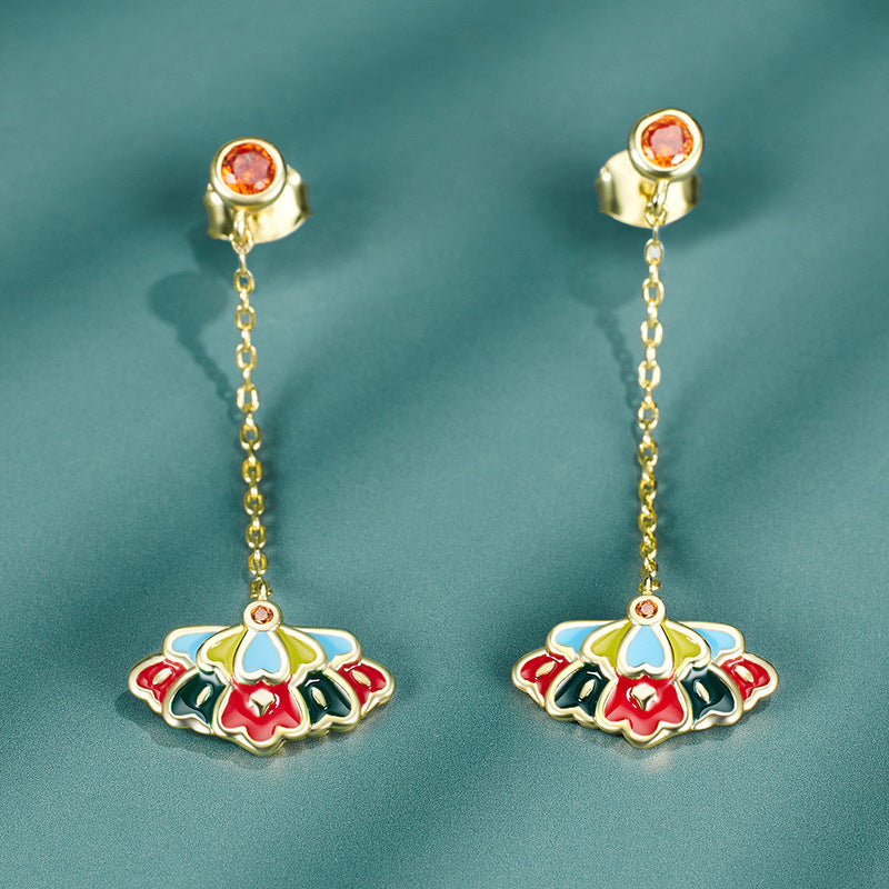 Original Cold Enamel Drop Glaze Women's Butterfly Earrings