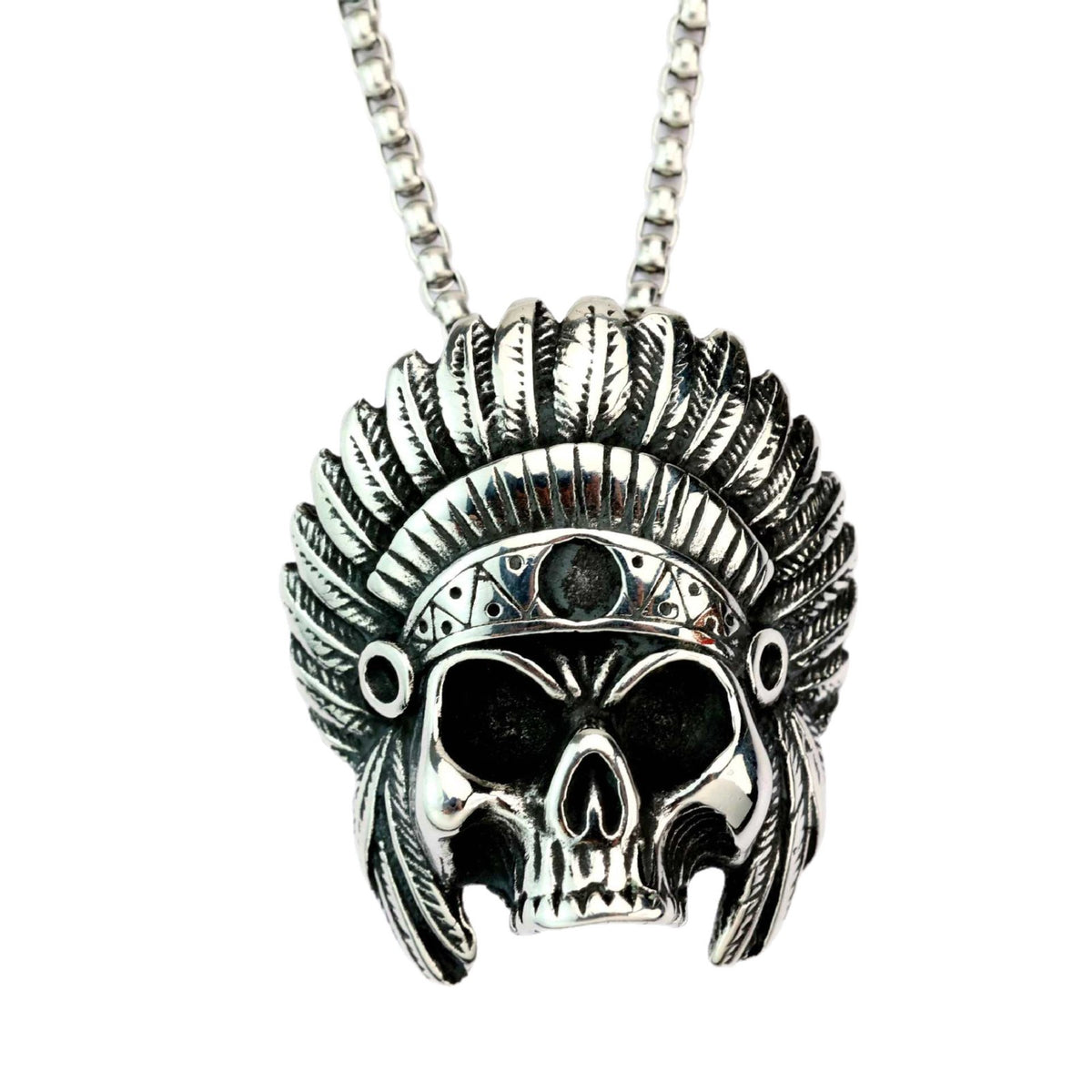 Punk Skull Stainless Steel Pendant Necklace
