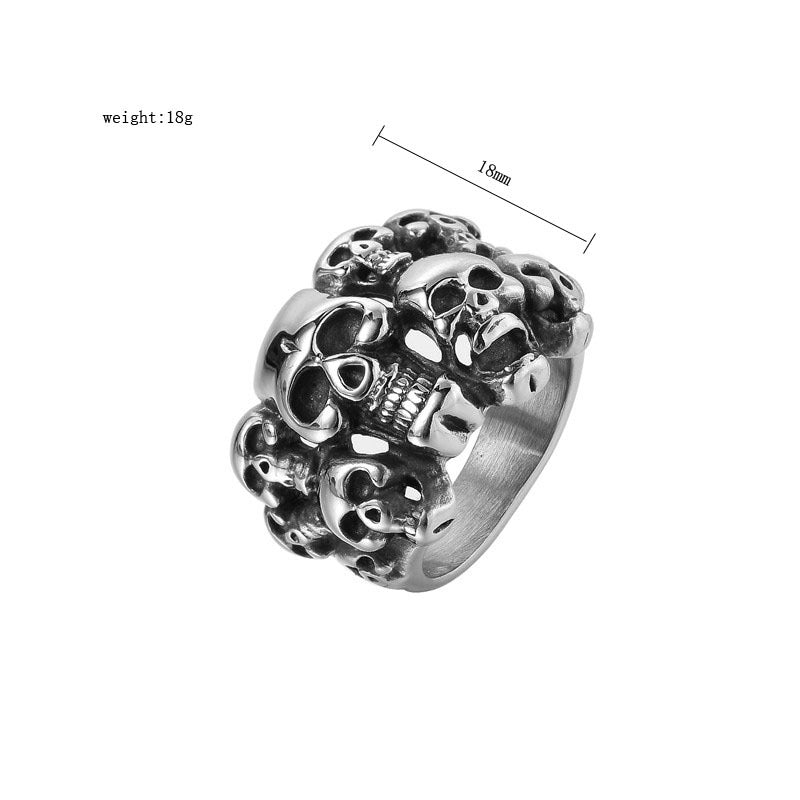 Titanium Steel Skull Ring