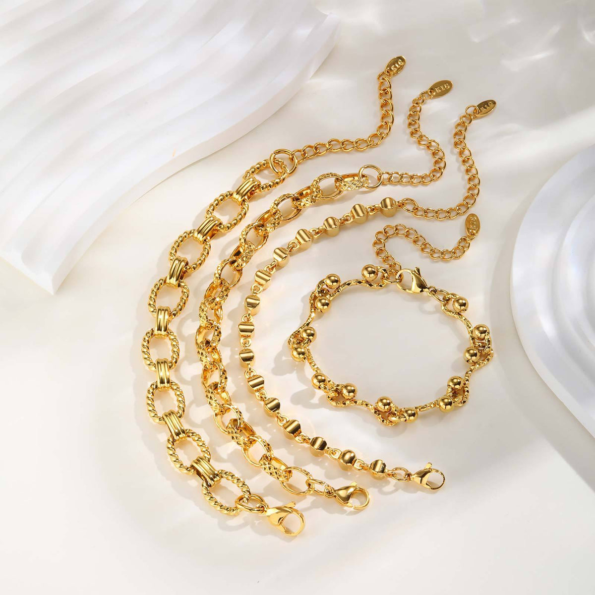 Handmade Chain Personalized Stacked Stainless Steel Bracelet