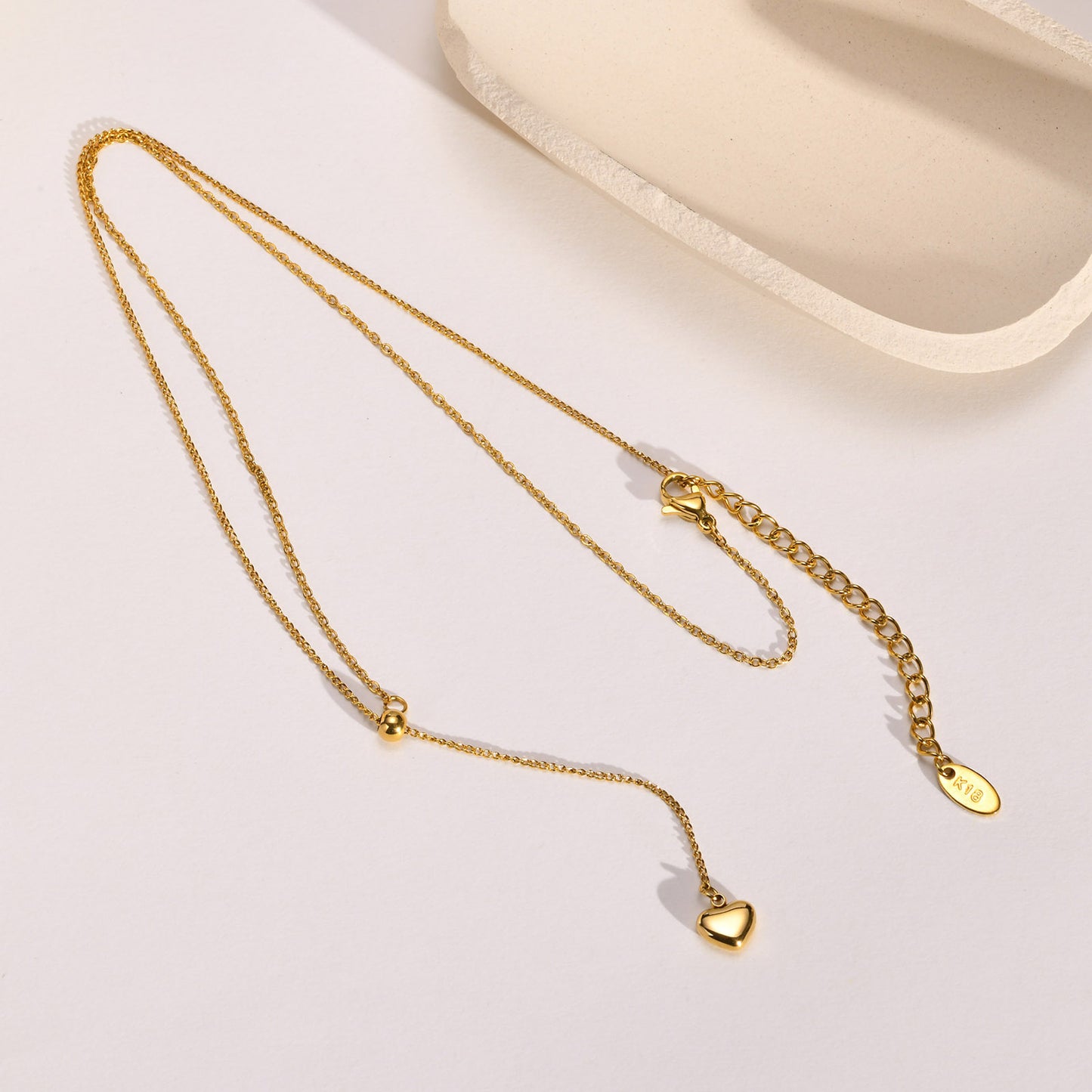 Titanium Steel Necklace Women Gold Heart Jewelry Wholesale