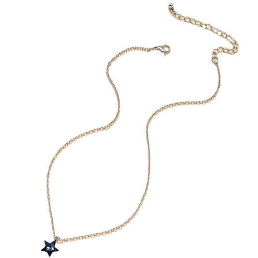 Enamel Moon Star Necklace with Luxury Design from Japan and South Korea