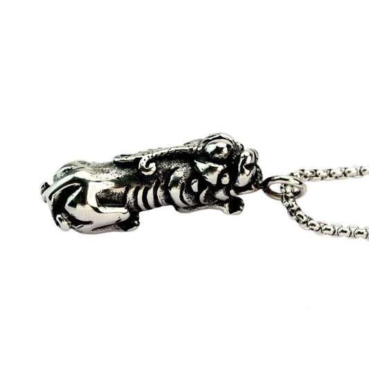 Vintage Stainless Steel Men's Pendant Necklace