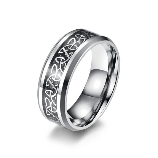 Irish Celtic Heart Knot Stainless Steel Ring – Unisex Couples Propose Titanium
