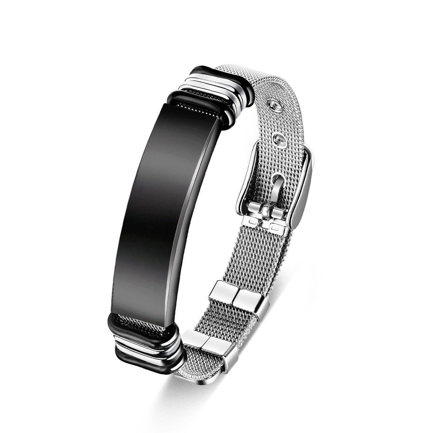 Planderful Premium Stainless Steel Mesh Bracelet Adjustable Unisex Gift For Men Women Teens