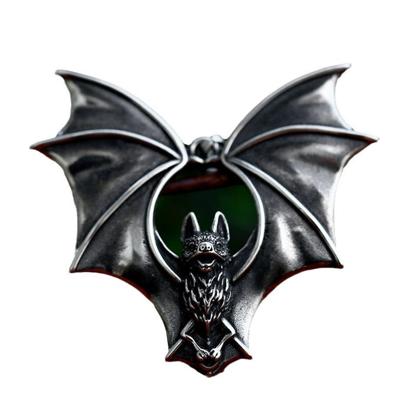 Punk Style Stainless Steel Pendant – Dark Bat Titanium Steel Necklace Pendant