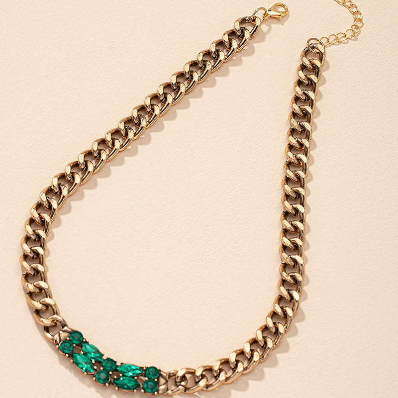 Retro Thick Chain Necklace with European and American Style