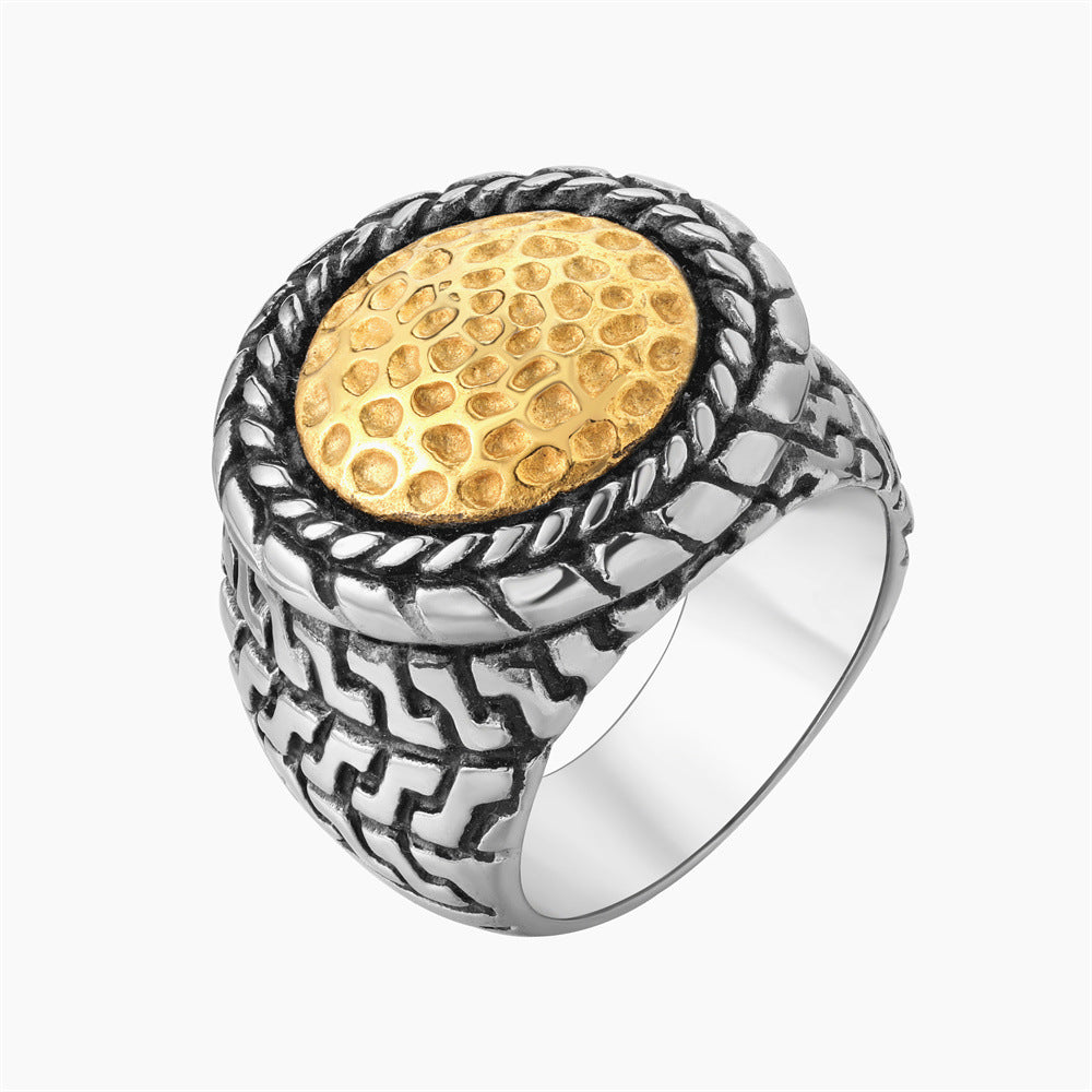 Planderful Everyday Genie – European and American Personalized Retro Men's Titanium Steel Ring