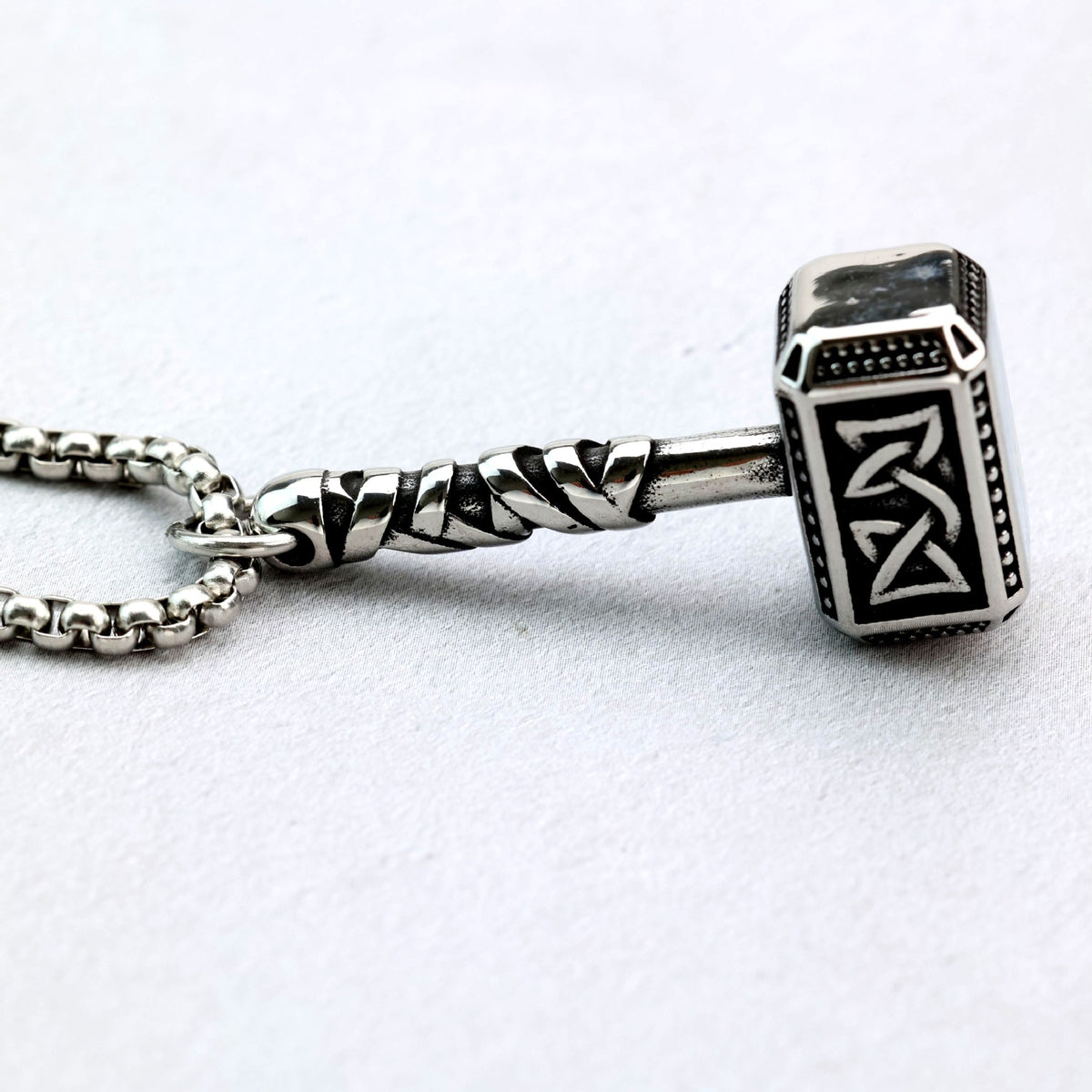 Vintage Viking Stainless Steel Men's Pendant Necklace