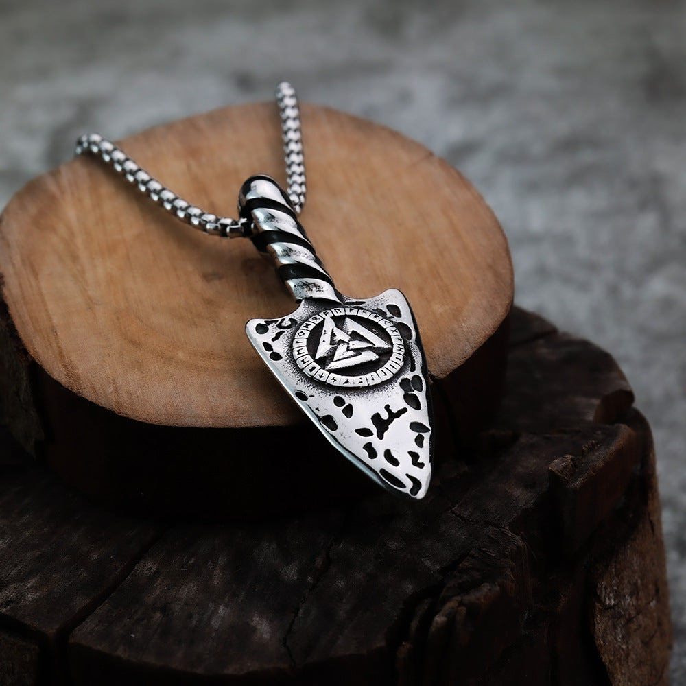 Viking Pendant Personalized Anchor Rune Titanium Steel Jewelry