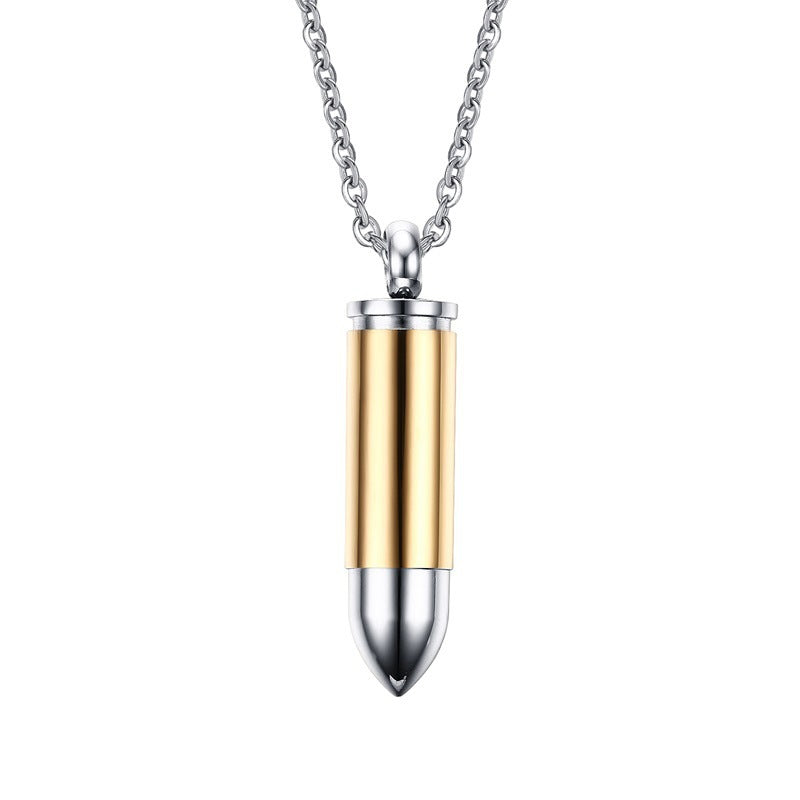 Men's Jewelry European and American Style Blue Bullet Pendant