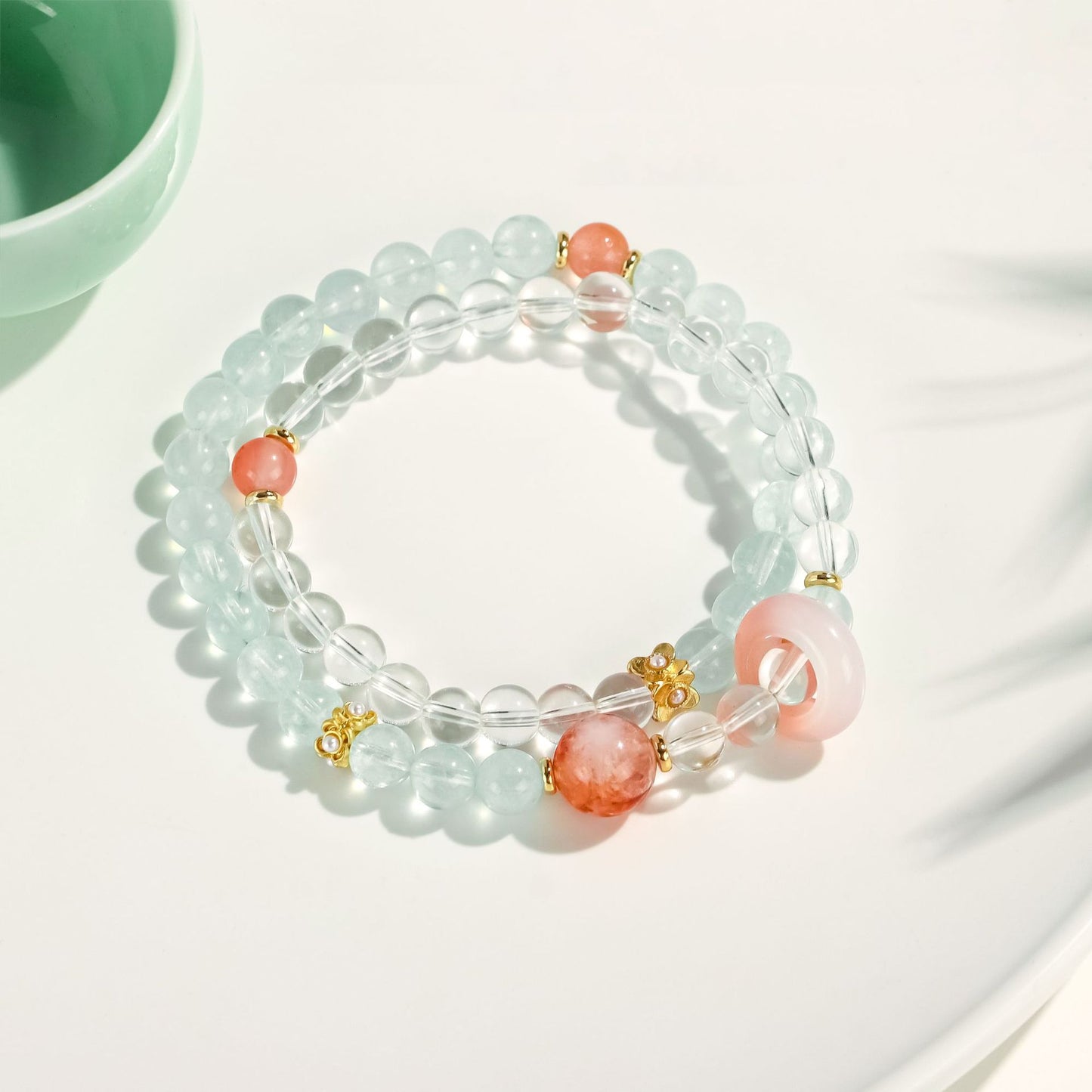 Planderful Fortune's Favor Bracelet – Elegant Crystal and Agate Design