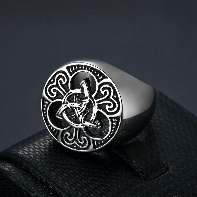 Celtic Knot Ring For Men Stainless Steel Hollow Concentric Pattern Premium By Planderful Everyday Genie