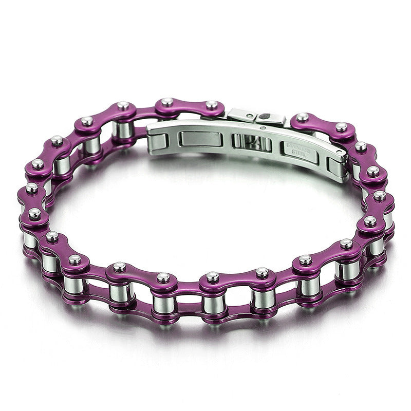 Titanium Steel Men's Bracelet with Multicolor European and American Fashion Touch