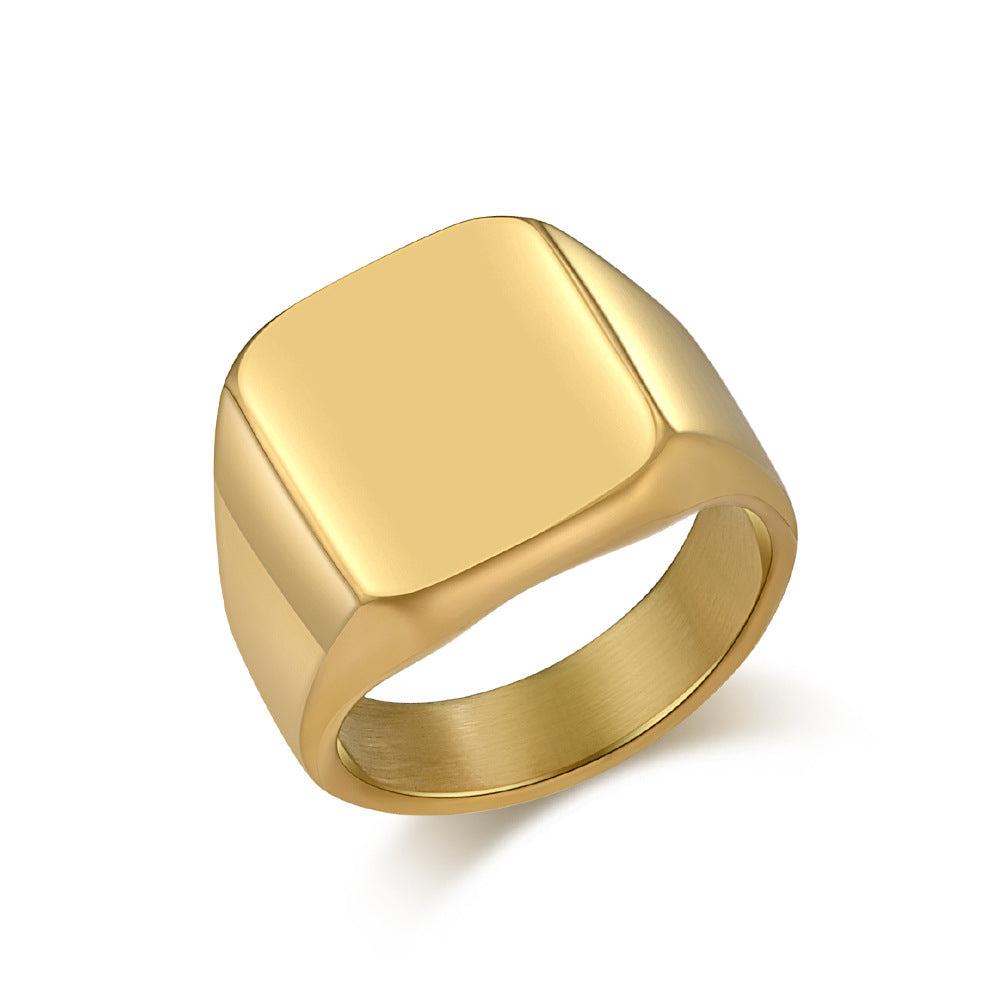 European and American Simple Personality Men's Tungsten Ring