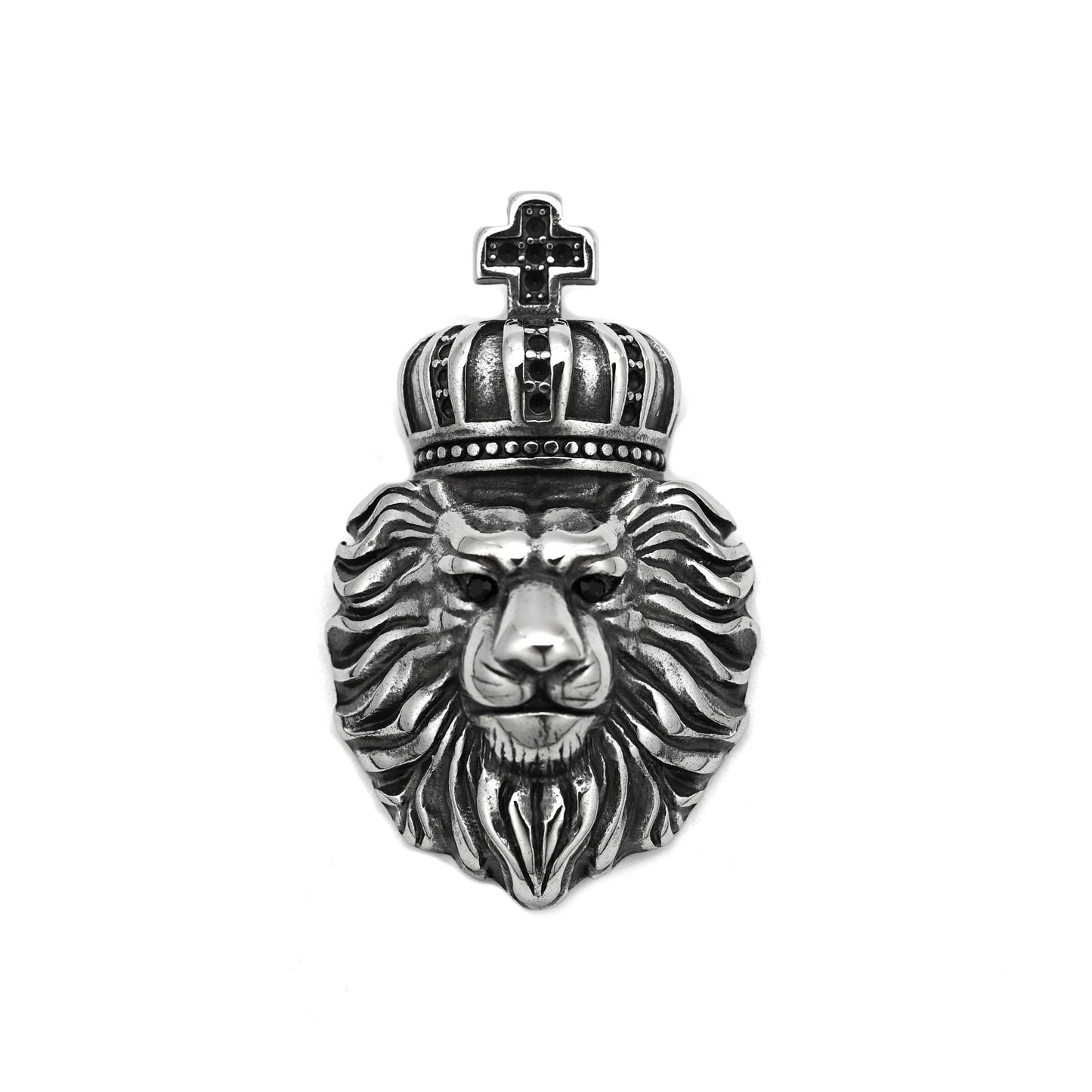 Steel Necklace – Statement Hip Hop Crown Pendant