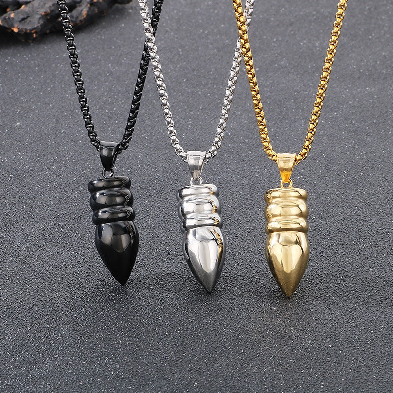 Planderful Hip Hop Wolf Warrior Titanium Necklace Men