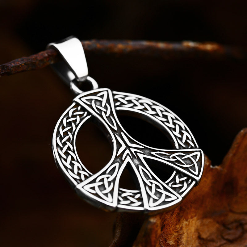 Nordic Viking Celtic Knot Titanium Steel Pendant for Men - Wholesale Retro Stainless Steel Design