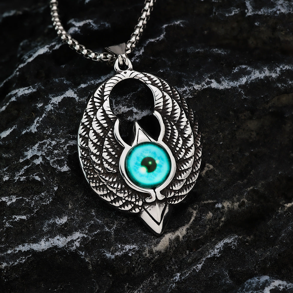 Vintage Stainless Steel Men's Pendant Personalized Eagle Necklace