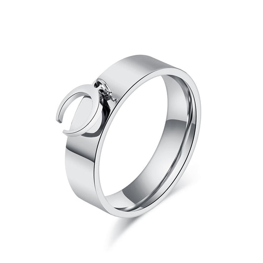 Steel Ring - Statement Celestial Symbols