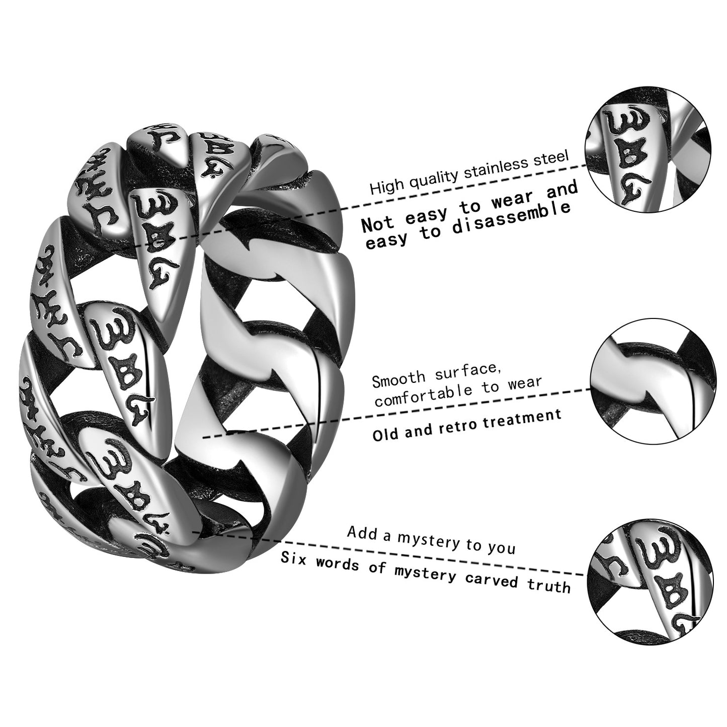 Steel Ring - Statement Punk Style For Men