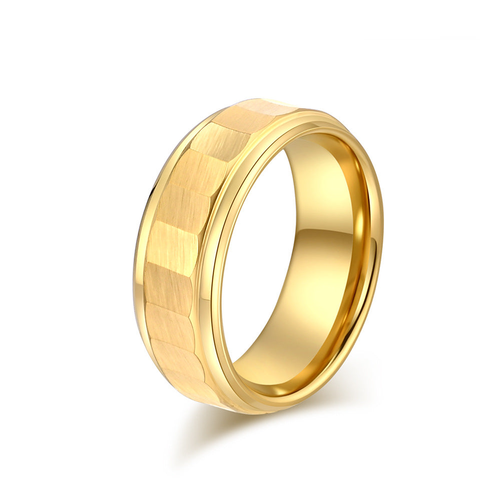 Carbonized Tungsten Steel Ring Men's Personalized Jewelry