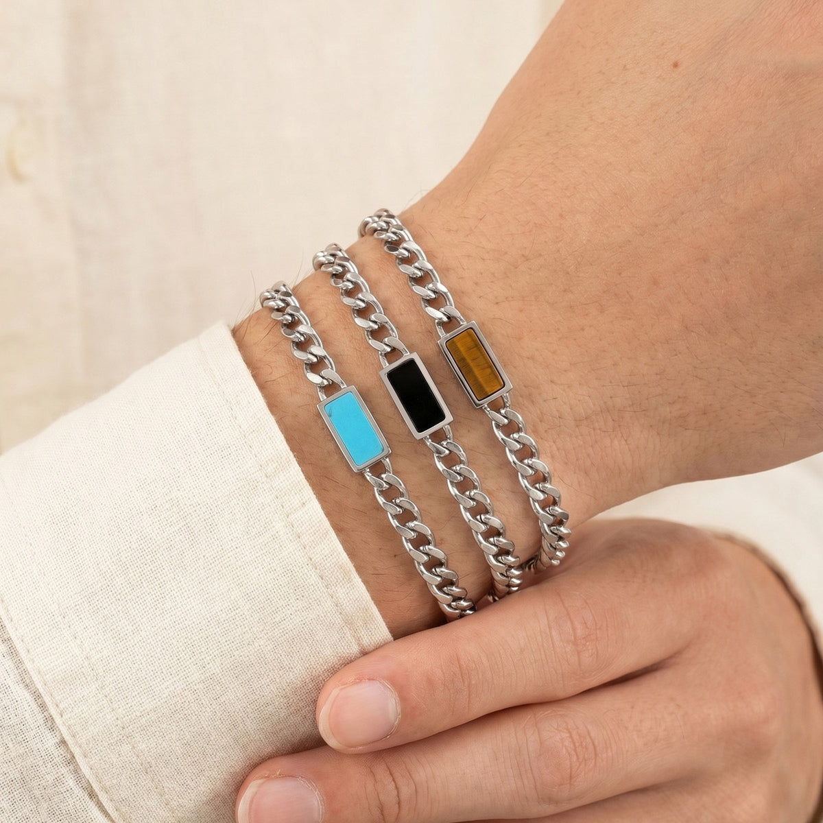 Turquoise Stainless Steel Bracelet