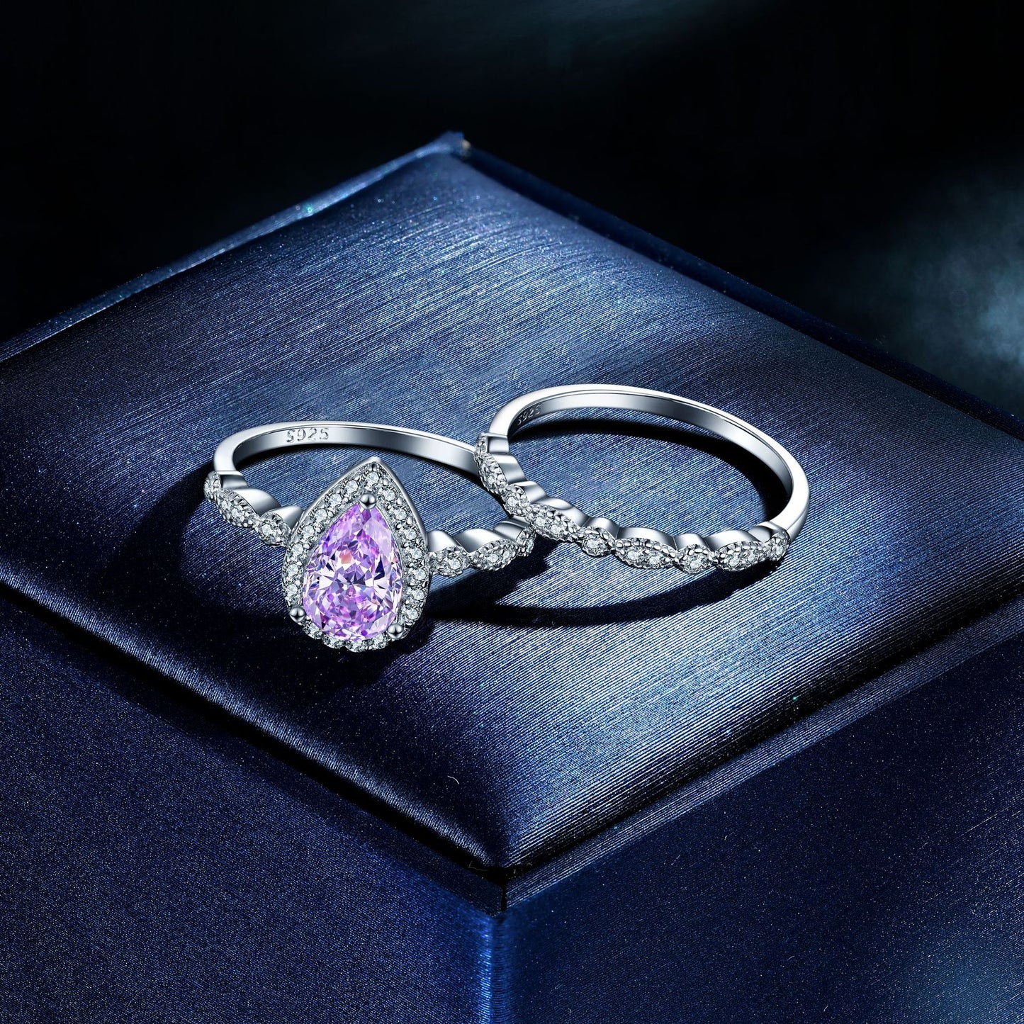 Sterling Silver 1.5ct Colored Treasure Ring for Women