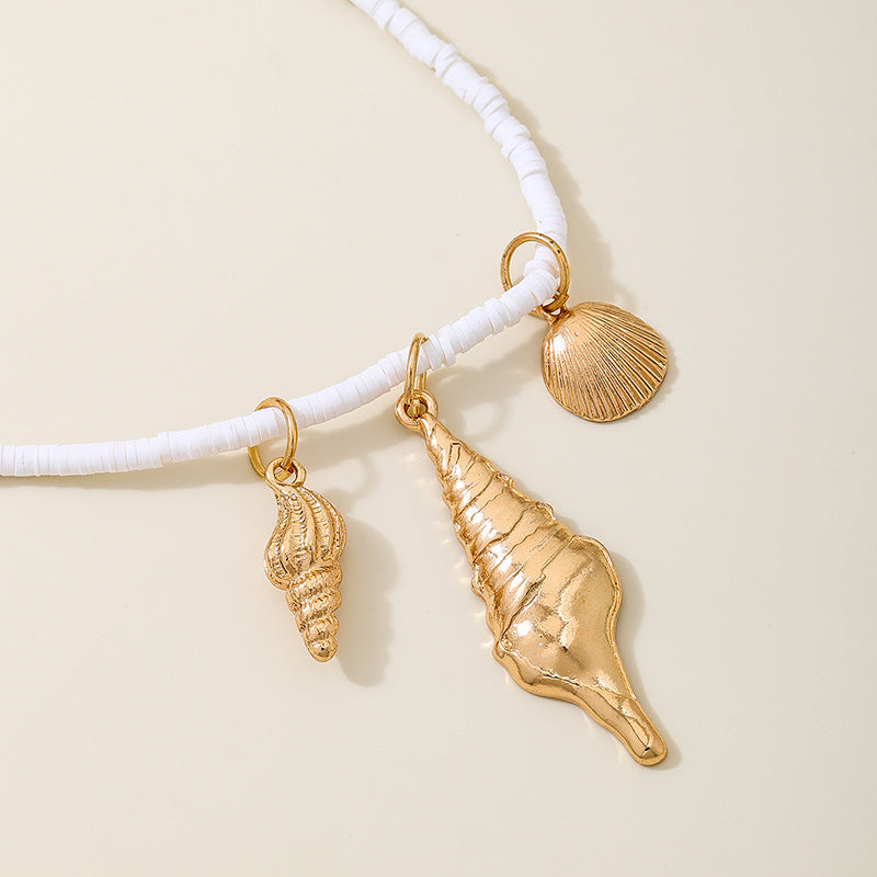 Planderful Vienna Verve Necklace – High-End Seaside Conch Shell Pendant