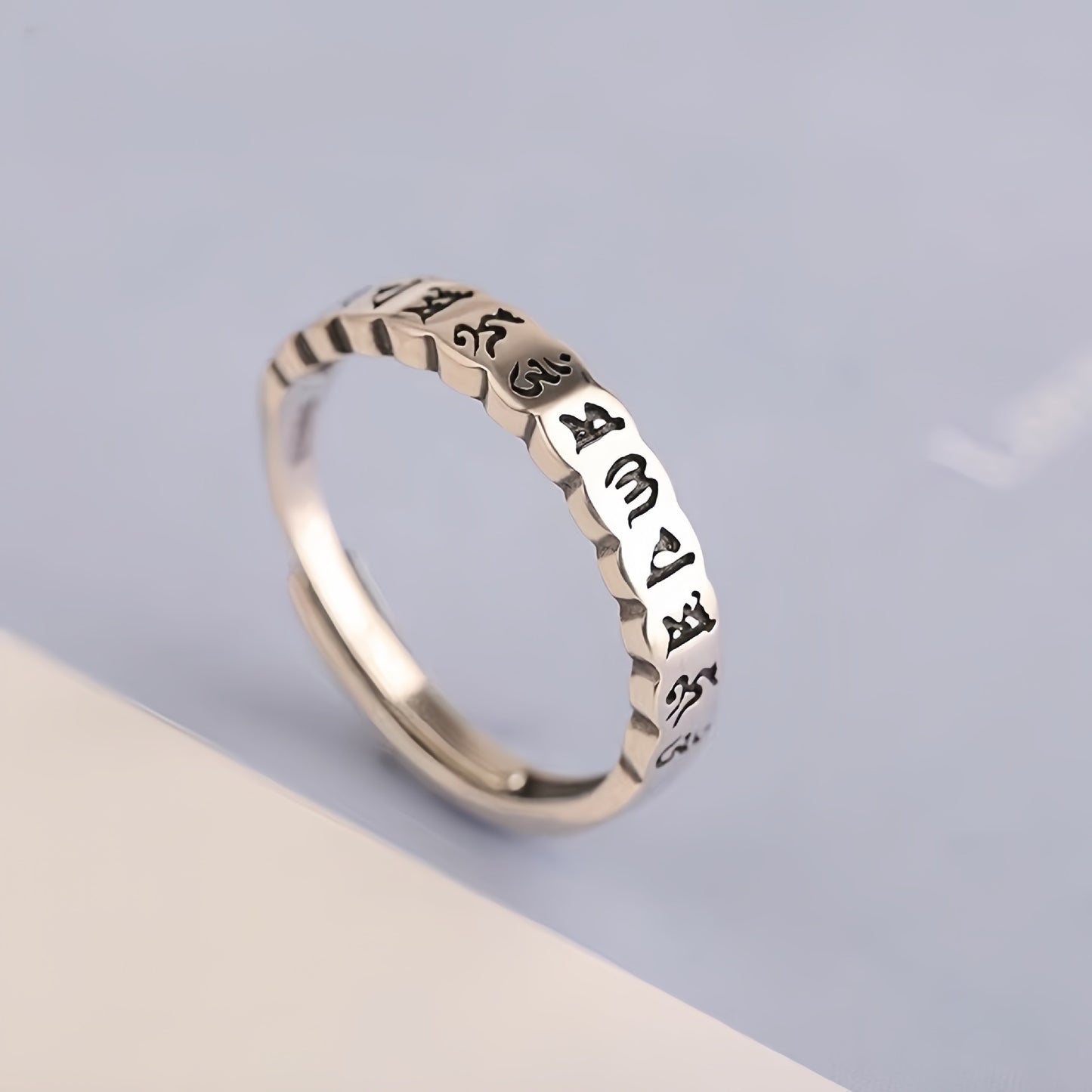 New S925 Sterling Silver Ring for Men and Women Proverb Design