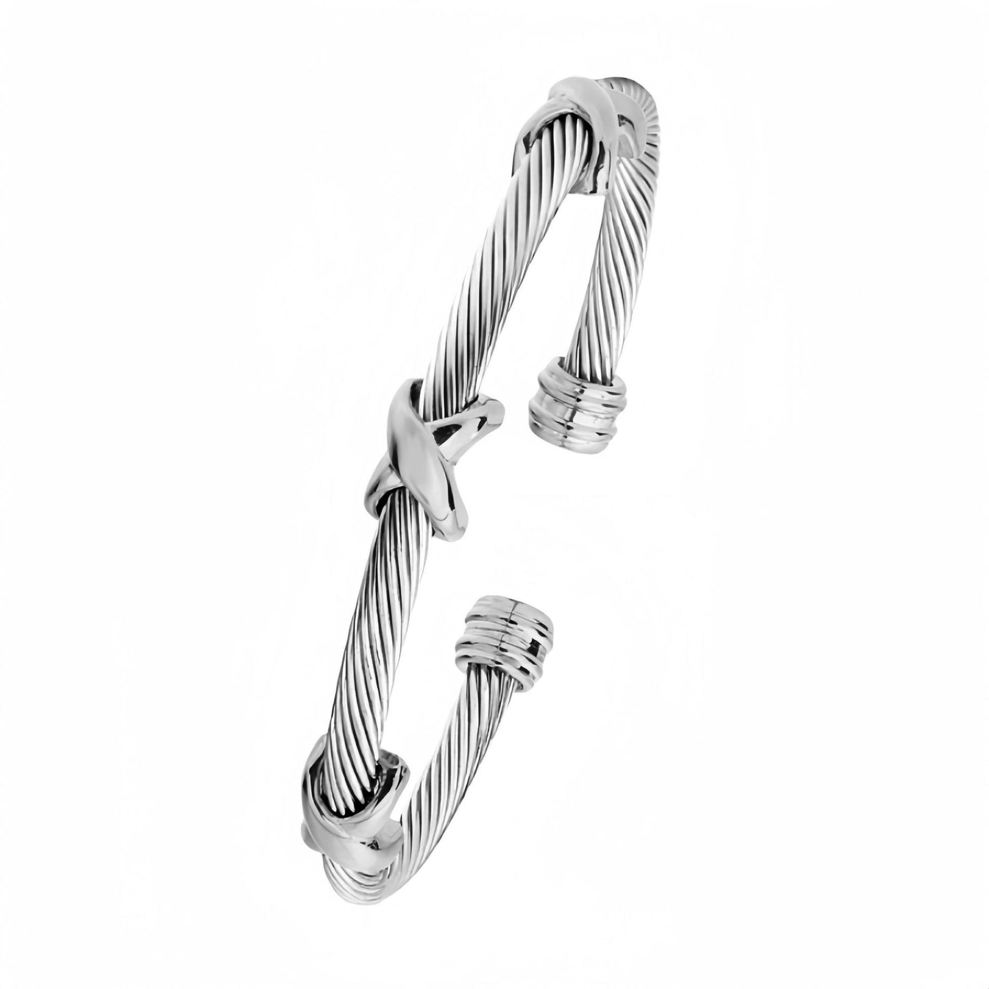 Planderful Everyday Genie Personalized Twist Steel Wire Bracelet For Women Stainless Steel Elegant Versatile