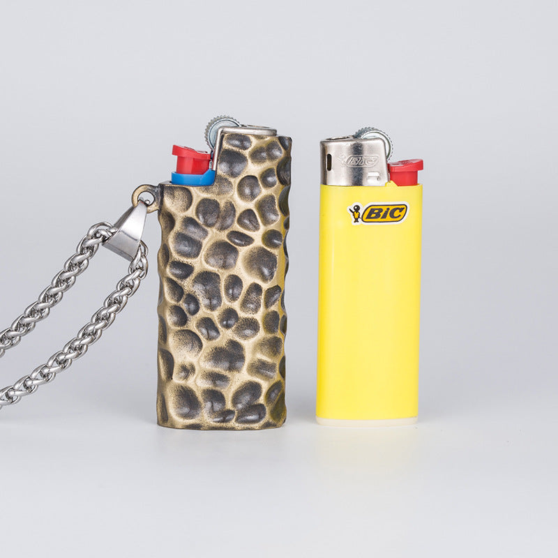 Titanium Steel Necklace Pendant – Vintage Lighter Pendant