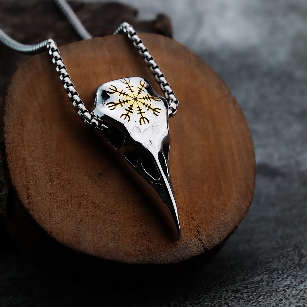 European and American Jewelry Viking Compass Pendant Necklace