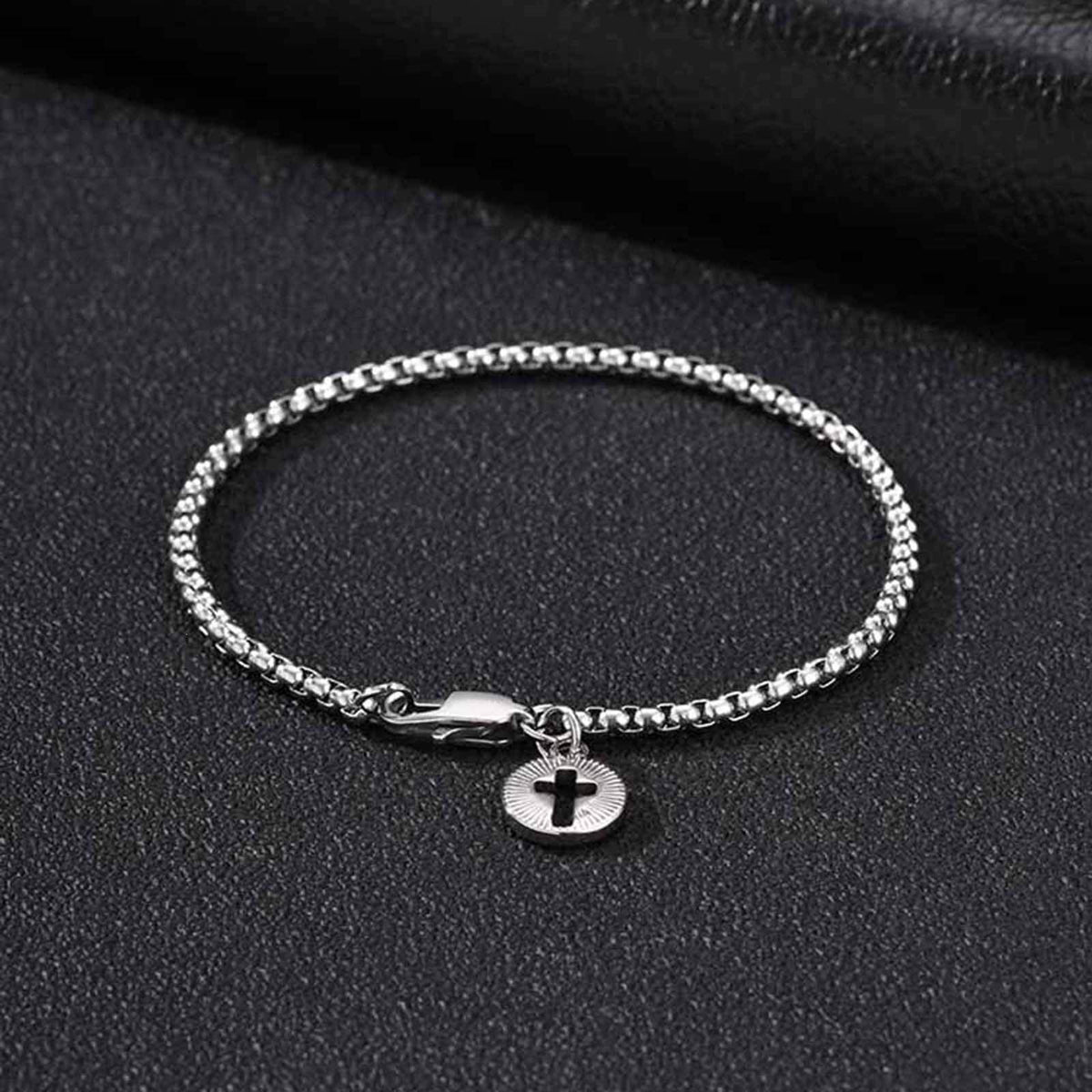 Cross Pearl Stainless Steel Bracelet